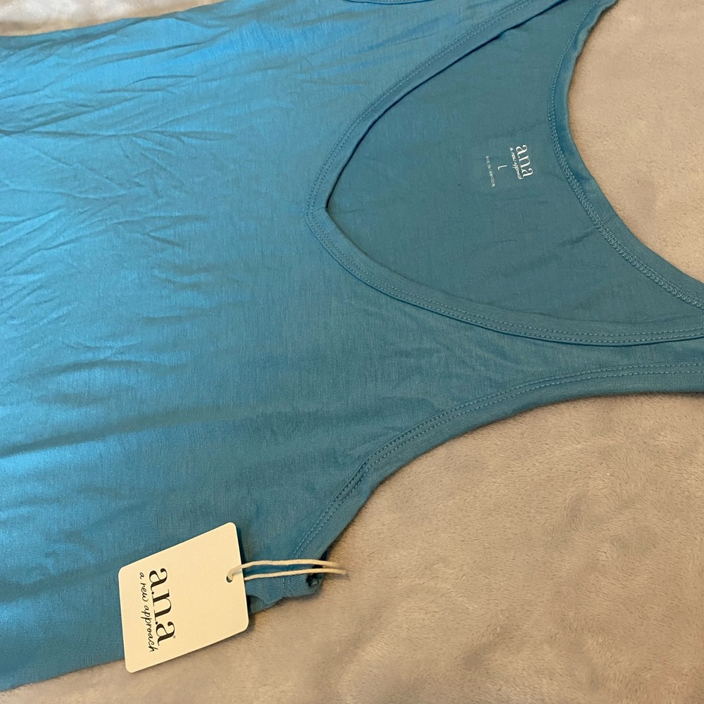 a.n.a Teal Tank Top